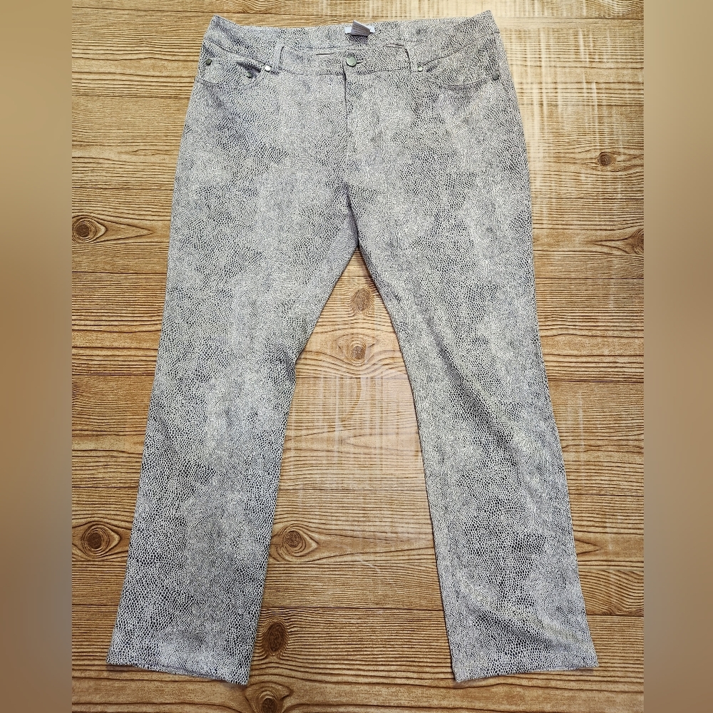 Eric Faux Suede Snakeskin Pants Size 14